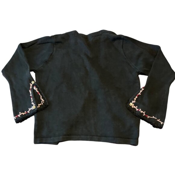 Vintage Victoria Jones Holiday Cardigan  M Ugly Christmas Sweater bell sleeves - Picture 7 of 7